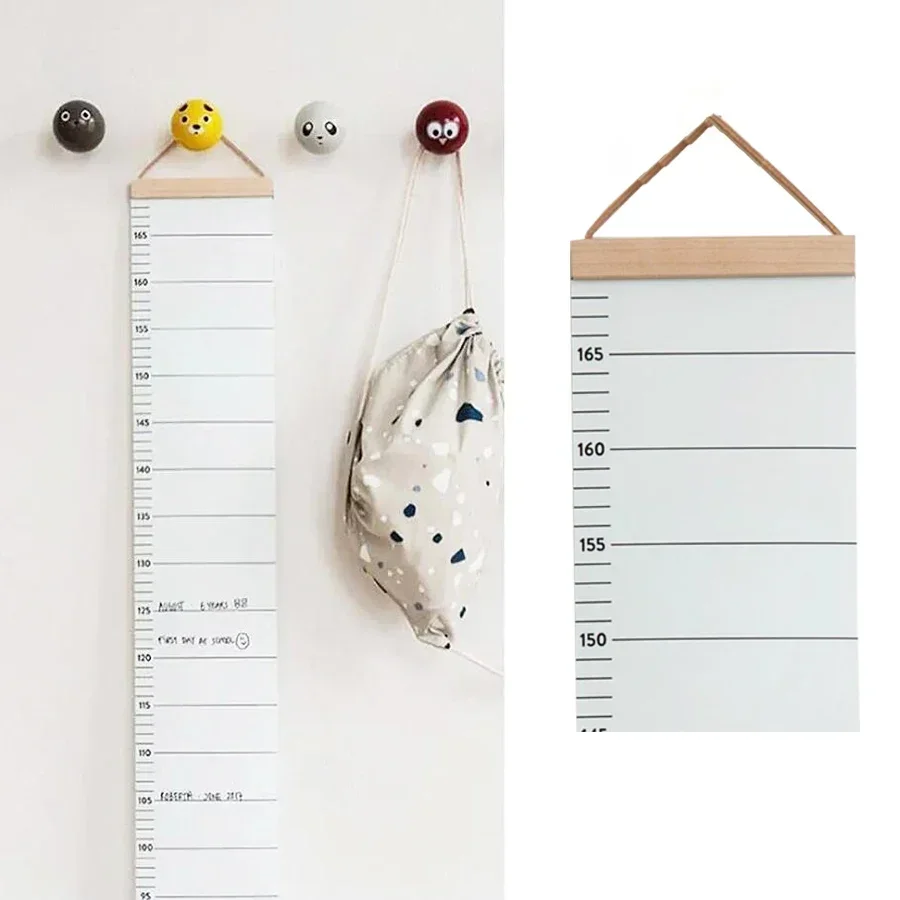 Nordic Children Height Ruler Canvas Hanging Growth Chart Kids Room Wall Decor Decorative Baby Photography Props Height Ruler