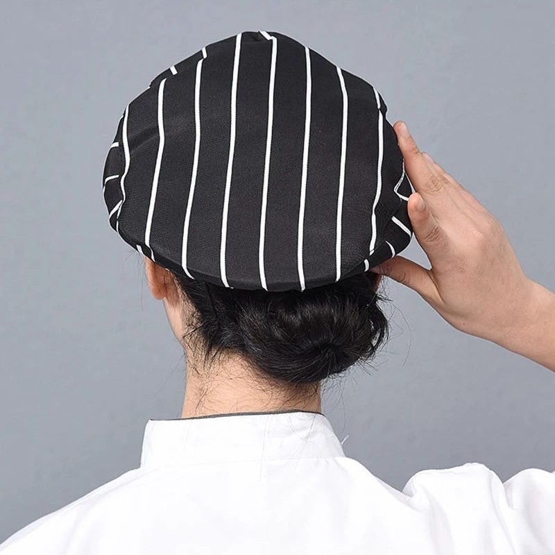 Gorro de Chef para hombre y mujer, gorro transpirable para restaurante, cocina, trabajo, boina, Hotel, Bakey, café, camarero, 56-58cm - Image 2