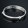 9 Style Punk Gold Silver Color Bracelets for Women Streetwear Goth Round Flower CZ Metal Open Bangle Fashion Jewelry Gifts 3