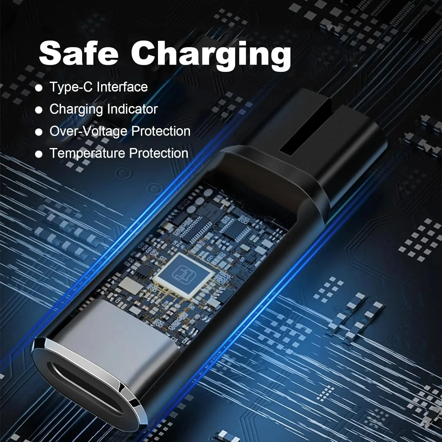 4.3V Type-C Shaver Adapter Charging Converter for Philips One Blade QP2520 QP2515 QP2620 Series with Charging Indicator