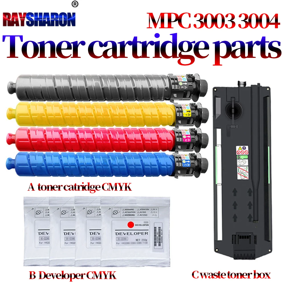 Toner Cartridge Waste toner Tank Developer For Ricoh MP C2003 C2503 C2004 C2504 C3003 C3503 C4503 C5503 C6003 C3004 C3504 C4504