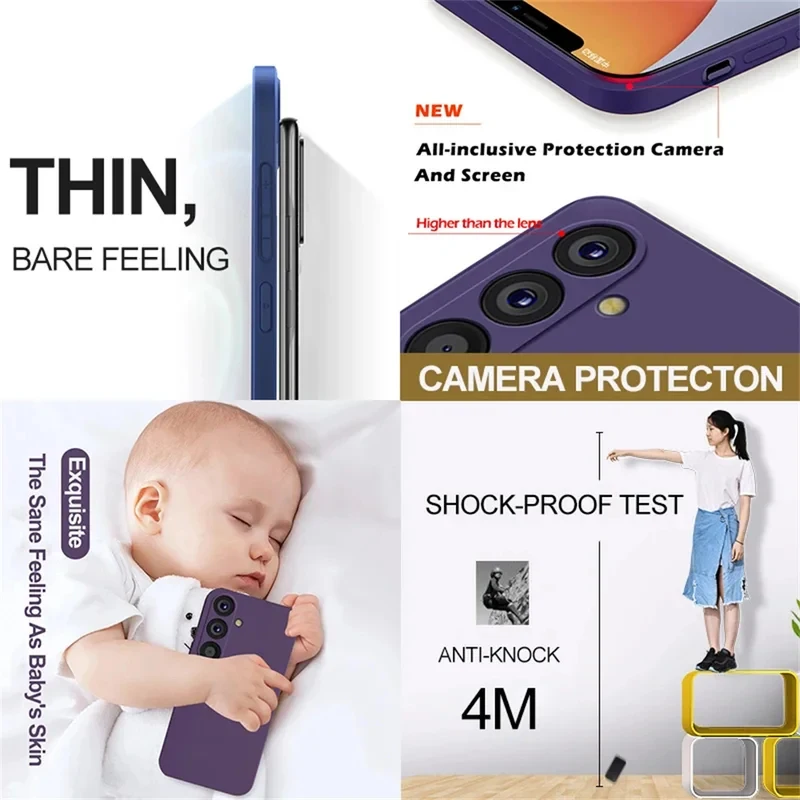 Velvet Silicone Shockproof Phone Case – Solid Color