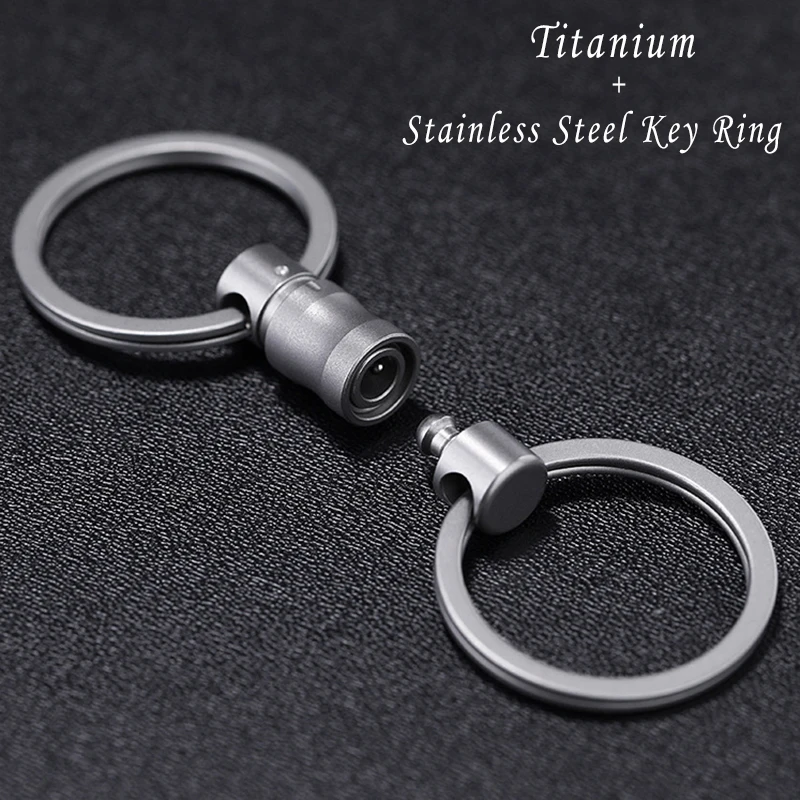 Titanium Alloy Quick Release Keychain - Ultra Light, Durable, Anti-Drop & Anti-Lost EDC Accessory