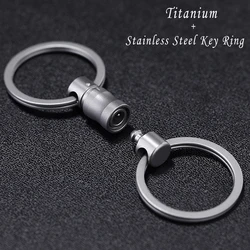 Titanium Alloy Quick Release Keychain - Ultra Light, Durable, Anti - Drop & Anti - Lost EDC Accessory (Silver)