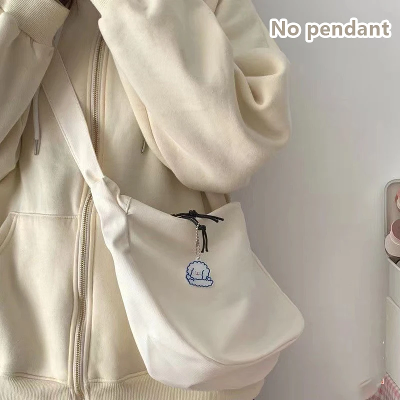

Sweet Messenger Bag Cute Canvas Casual Teenage School Bag Fashionable And Simple Large Capacity Women Shoulder Bag