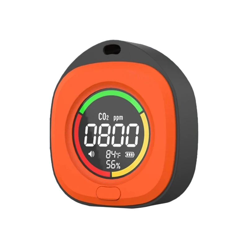 A75T K5C Mini Carbon Dioxide Detector CO Tester Air Quality Portable Monitor LED Screen USB Typc-C Charging Indoor