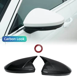 Enhanced Side Wing Mirror Cover - Add - On Rear View Mirror Cap (Carbon fiber pattern)