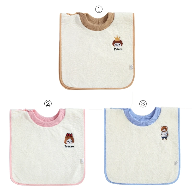 

L5YF Waterproof Baby Feeding Drool Bib Saliva Towel Teeth Wash Towel Soft Cotton Scarf Burp Cloth for Newborn Toddler Infant