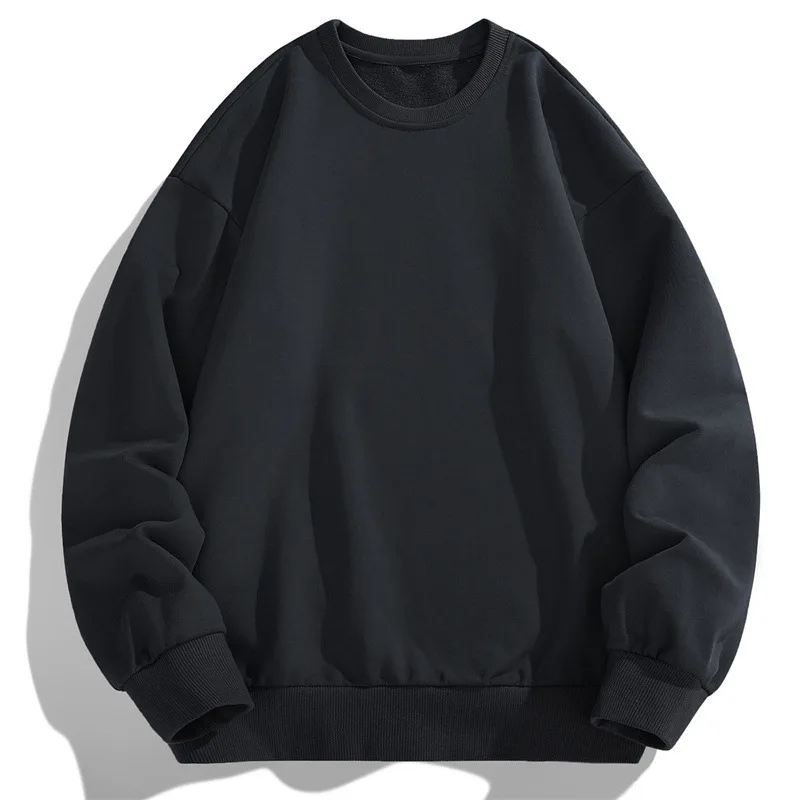 Commute Round Neck Basic Sweatshirts Solid Color Spring Autumn Men's Clothing Long Sleeve Korean Youthful Vitality Pullovers New