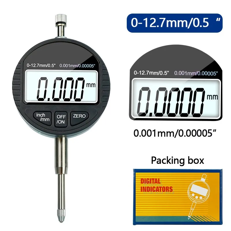 MESURE PRÉCISE JAUGE électronique compteur micromètre testeur 0 12 7 mm EUR 52,40 - FR