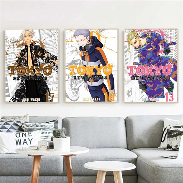 Anime japonês tóquio revengers filme posters arte da parede retro cartazes  para casa adesivos de parede pintura - AliExpress