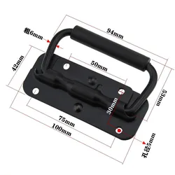 Iron Spring Handle with Movable Ring for Industrial Equipment and Toolboxes (100mm)
