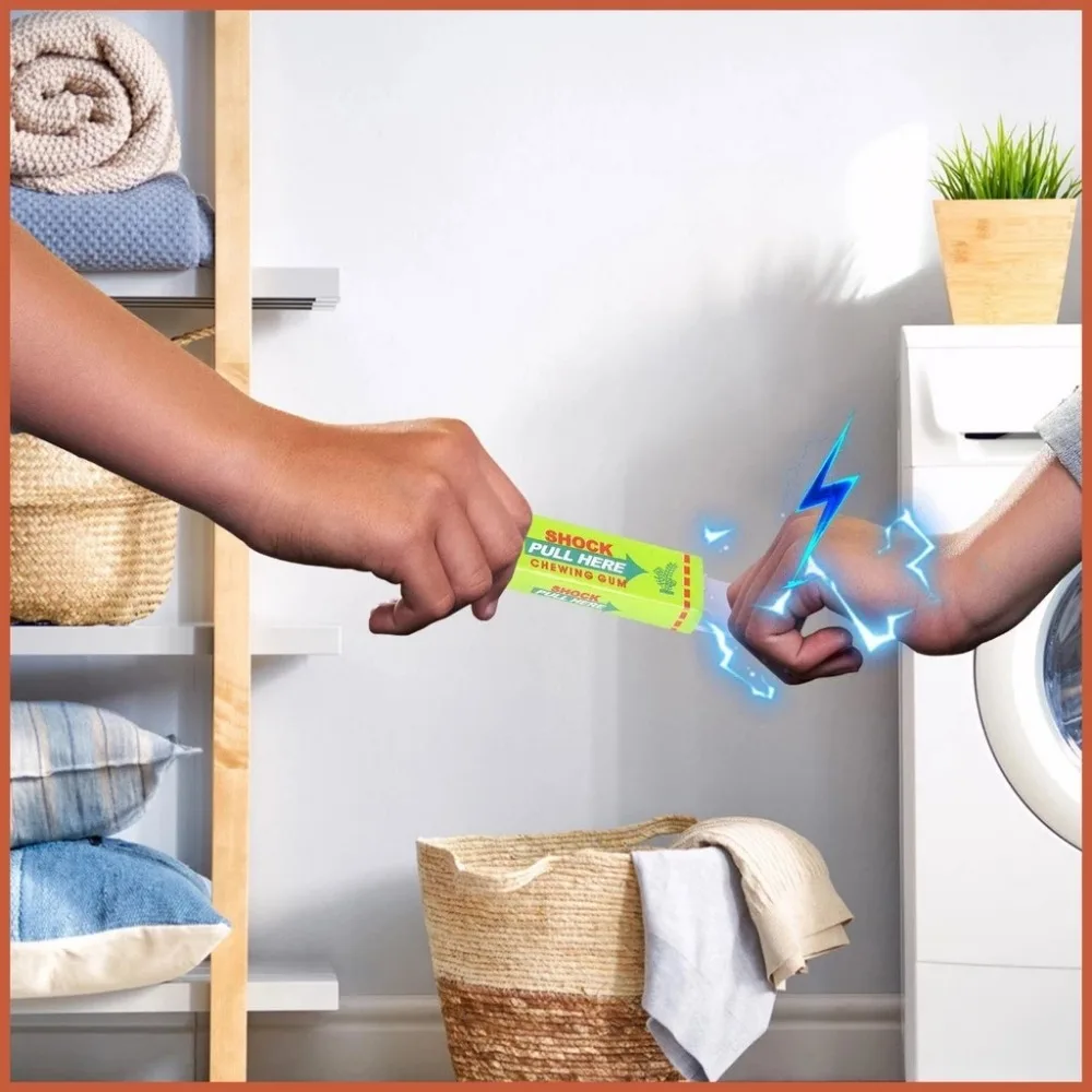 Electric Shock Chewing Gum and Magic Prank Toy for Street Jokes Easy Comedy Holiday Party Supplies Suitable for April Fool's Day