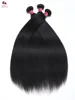 Grade 12A Unprocess Yaki Straight Human Hair Bundles 100% Brazilian Raw Virgin Human Hair Weave 1 3 4 Bundles Beautyforever 2