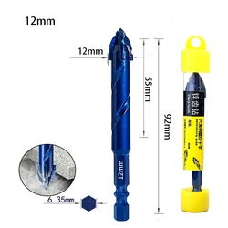 Enhanced Serrated Multi - Surface Drill Bit Set (6 - 14mm) for Versatile Industrial and Household Use (1Pcs 12mm)