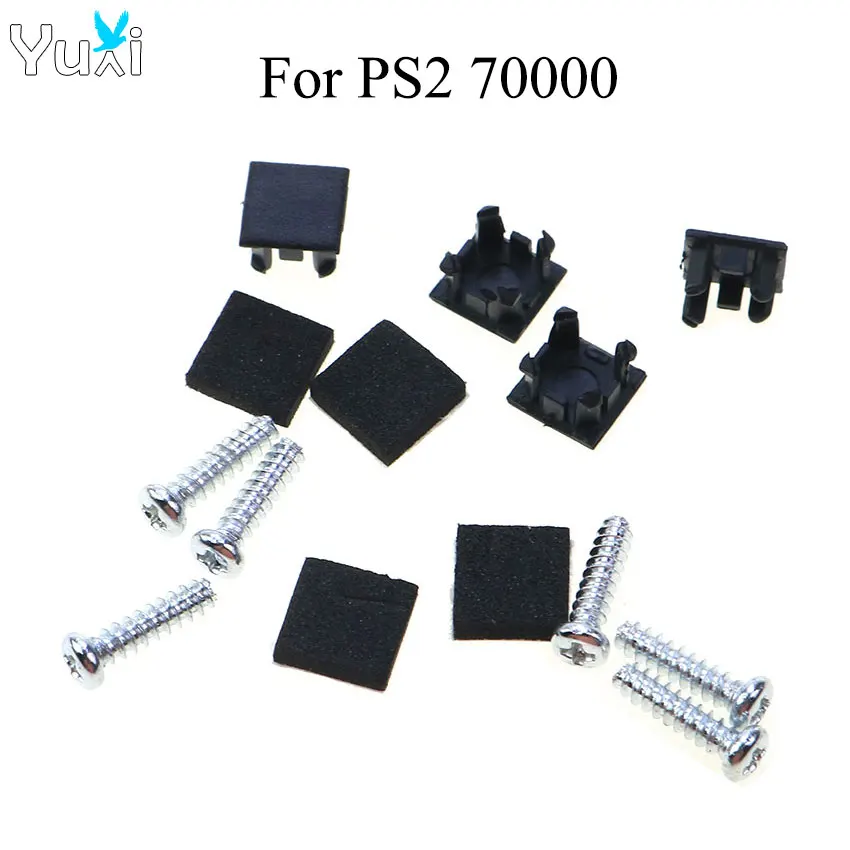 

YuXi For PS2 70000 Console Rubber Plug Screw Hole Pad Dust Plug Plastic Pad
