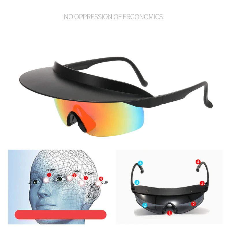 Lunettes de soleil de cyclisme oversized visière sport_voghion.com