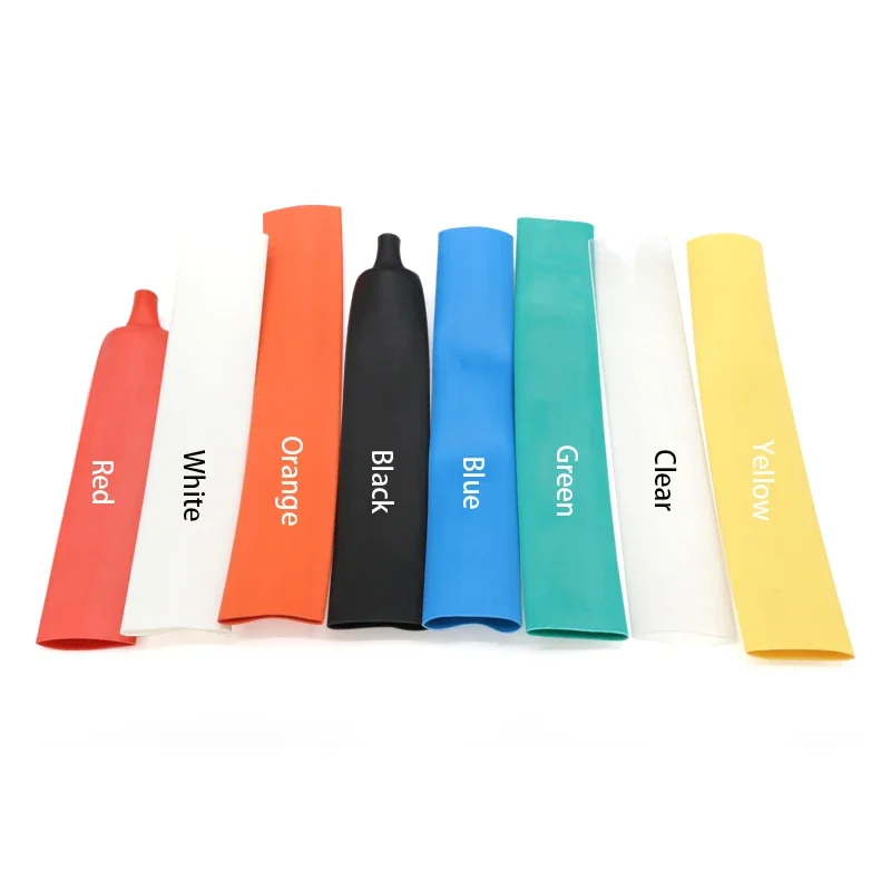 Heat Shrink Tubing Heat Shrink Tube Cable Wire Protector Heat Shrink Tube Kit Heat Shrink Cable Sleeve Protective Sleeve Diameter 1.6/2.4/3.2/4.8/6.4/7.9/9.5/12.7/15.4/19.1/25.4/30/39/50mm Dual Wall Heat Shrink Tube Thick Glue 3:1 Shrinkable Slveeve