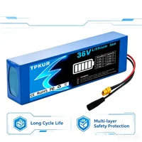 Batterie au lithium 36V 15000mAh 18650, pack de batteries rechargeable 10S3P avec BMS intégré, pour scooter électrique 5