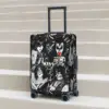 Kiss Band Print Suitcase Cover Colour Splash with Logo Elastic Business Protector Luggage Accesories Vacation 1