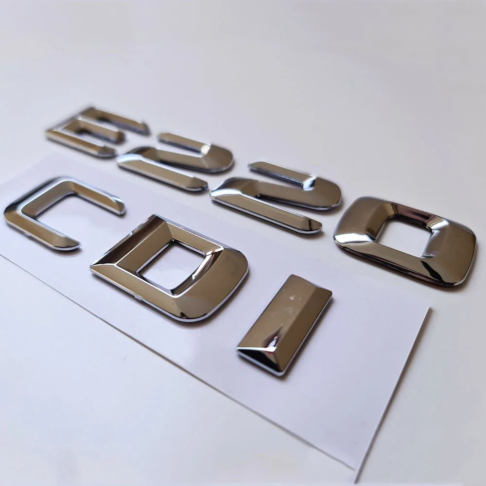 LAZIRO Emblema Adesivo Tronco Auto 3D Cromato Argento C300 - Sticker Per Mercedes AMG Classe C (W204/W205/W203)