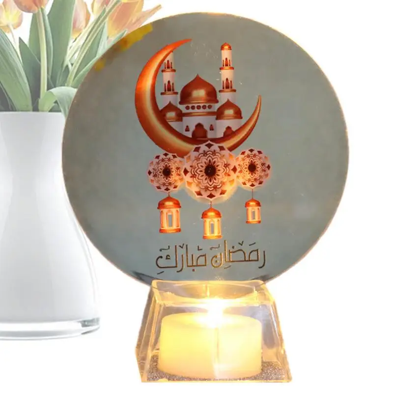 

Moon And Star Lights Decorative Desk Lamp Stars Moon LED Light Home Decor Eid Candle Lights Table Centerpieces Eid Tabletop