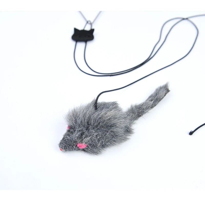 Simulation Mouse Cat Toys Retractable Hanging Door Type Cat Scratch Rope Mouse Funny Self-hey Interactive Mouse Toy Pet Supplies