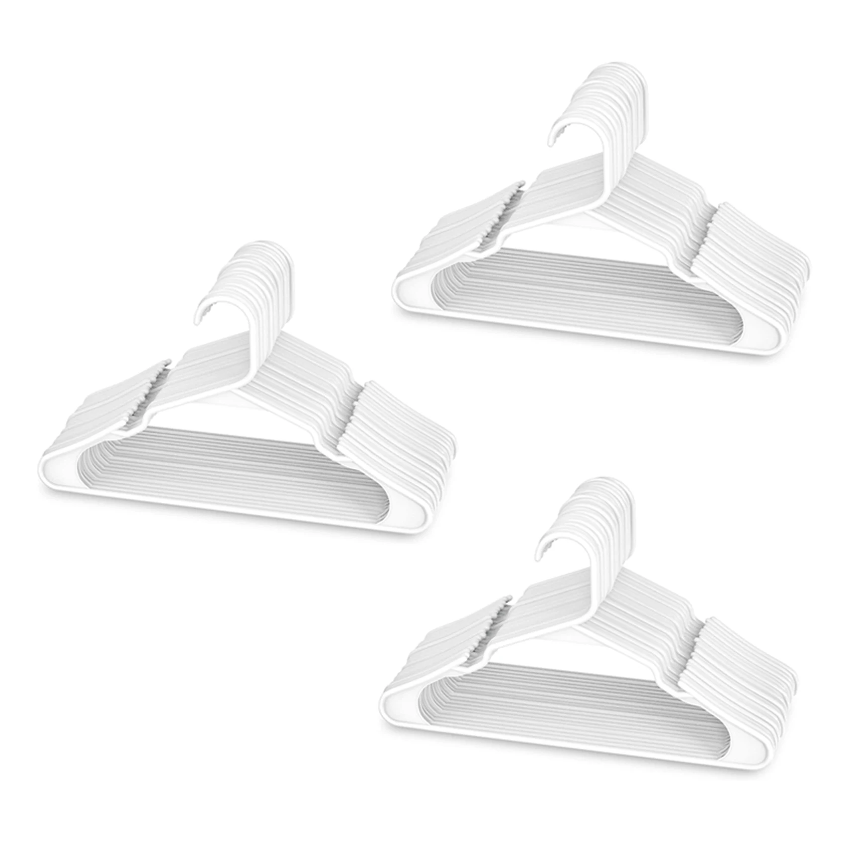 White Plastic Hangers, Plastic Clothes Hangers Perfect For Everyday Standard Use, Clothing