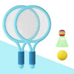 Dual Sport Racket Set for Kids - Includes Tennis and Badminton Accessories (Blue)