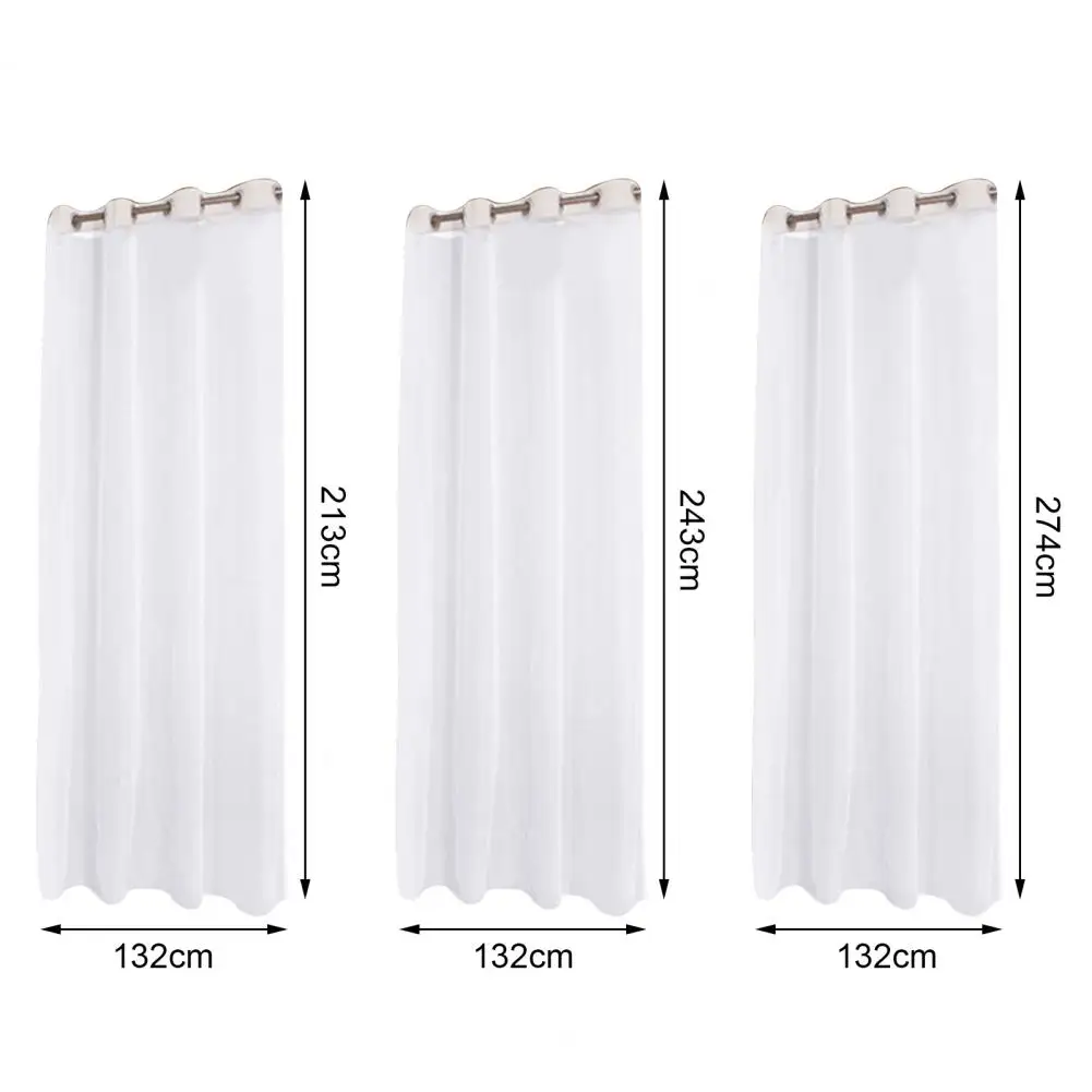 Simple Waterproof White Patio Drapes Multipurpose Patio Curtain Polyester Solid Pergola Curtain for Outdoor 3