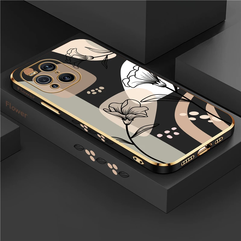 Luxury Flower Pattern Design Plating Soft Phone Case