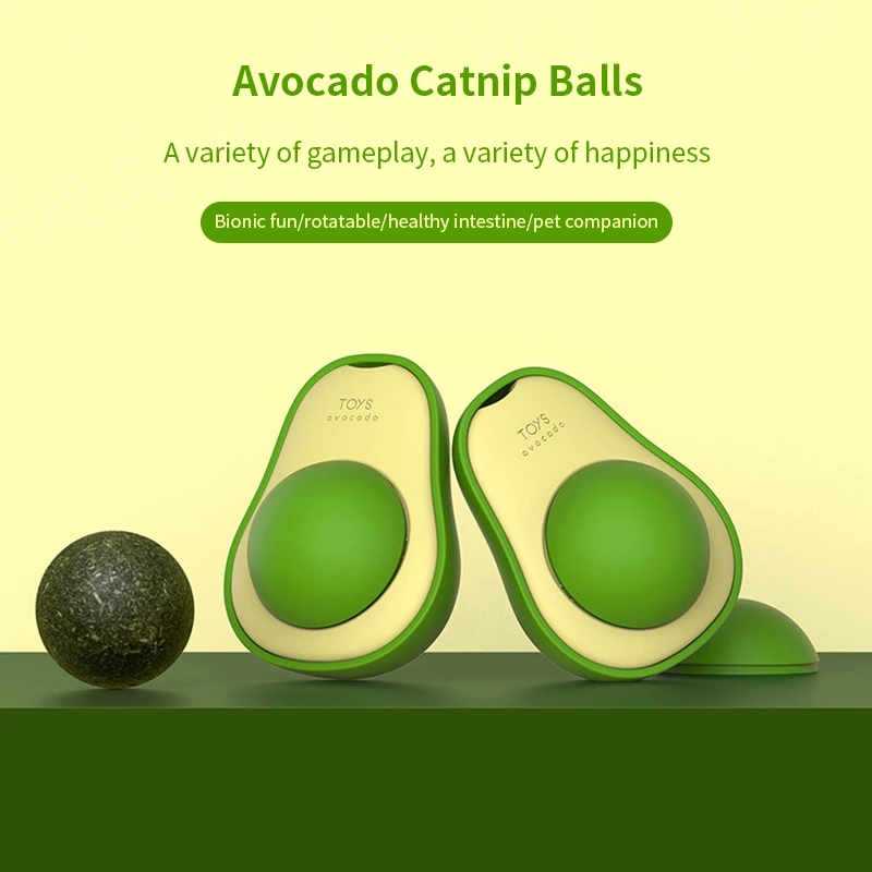 New Avocado Catnip Ball Cat Catnip Toys Interesting Edible Balls