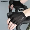 YKYWBIKE Cycling Gloves Half Finger Unisex Italy Interface Palm Padding Pro Team Bicycle Road Bike Gloves Summer Shock-Absorbing 2