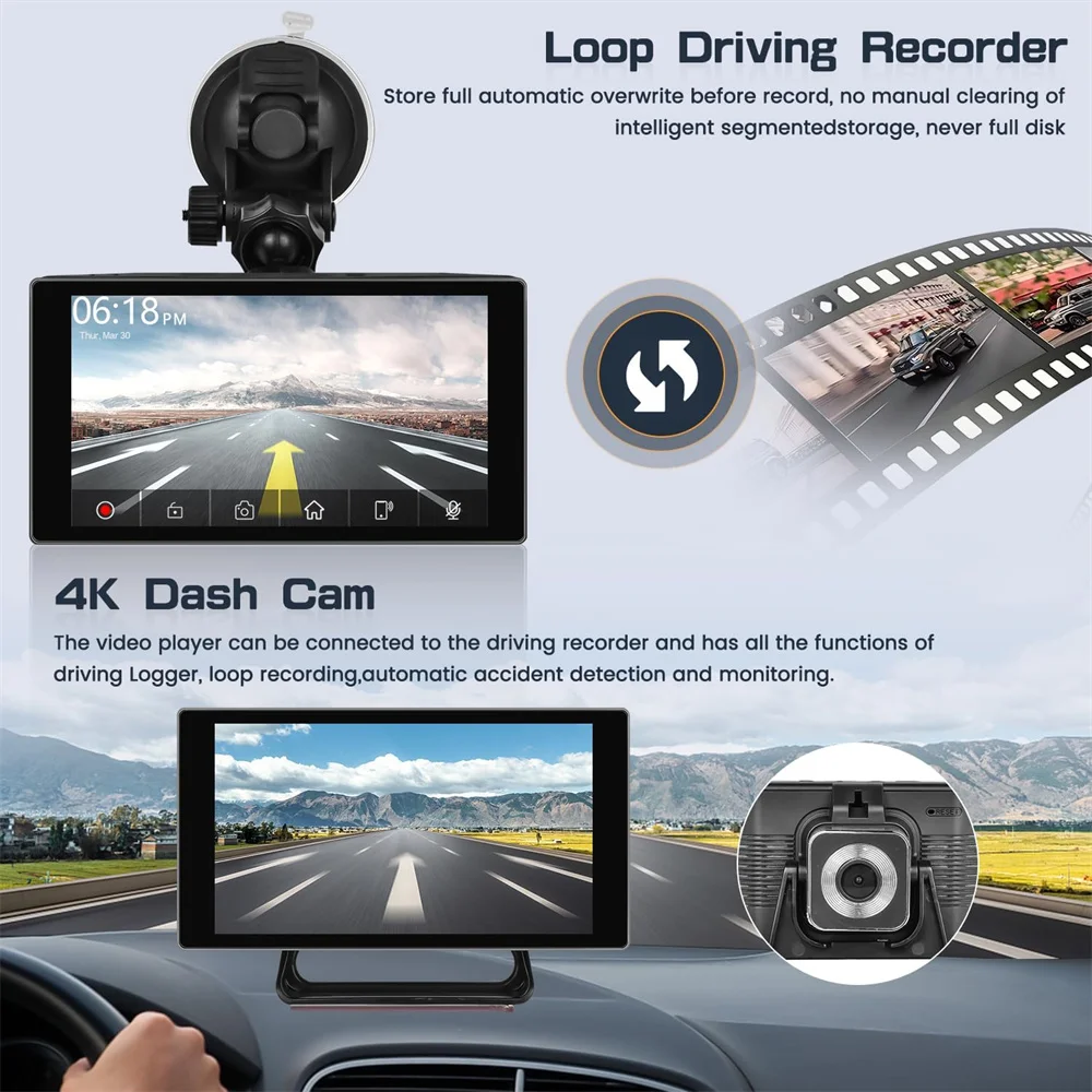 ISFRIDAY T52 4K  ķ, ȵ̵ ī÷, ڵ DVR, GPS ̼, , FM ̷,  ,  , 5 ġ