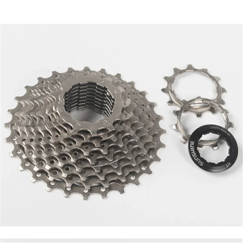 

SUNSHINE 11 Speed Cassette Freewheel Road Bicycle Free Wheel 11-28T Flywheel High Tension Steel Nichrome Silver Bike Parts