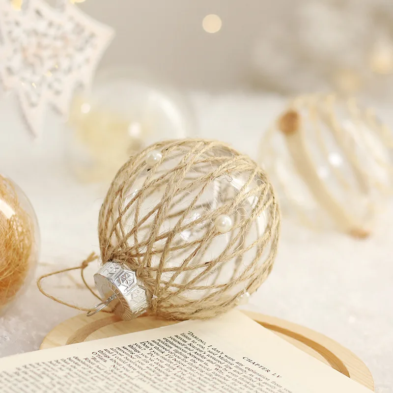 Transparent PET Christmas Ball Set for Tree Decoration