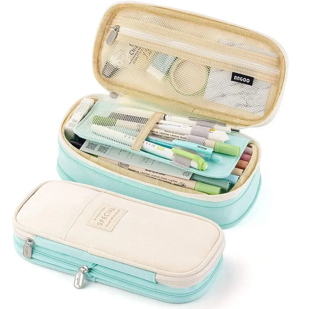 Stylish Foldable Pencil Case - Large Capacity Pen Holder and Desk Organizer