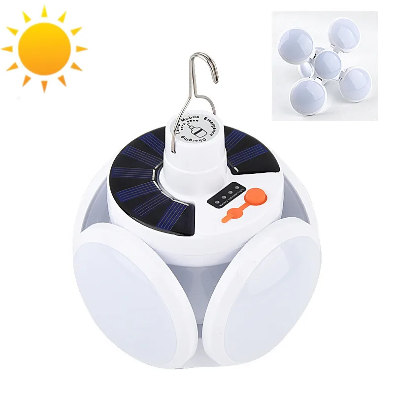 

Outdoor Solar Bulbs Solar Lights Waterproof Emergency Solar/USB Cable Rechargeable Bulb Camping Lamp Garden Lighting Solar Lamp