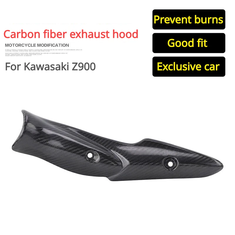 

Carbon Fiber Exhaust Heat Shield Anti-Scalding Shell Escape Muffler Protector Cover for Kawasaki Z900 2017-2021