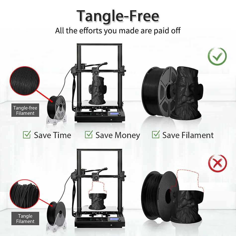 Sunlu-pla Filamento Petg para Impressão 3d Inodoro Eco-friendly Bom Tougness Seda 1kg por Rolo 1.75 mm 3rolls - Imagem 4