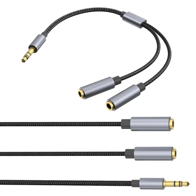 

Earphone Splitters Cord Aux Y Splitters for Tablets Gold-Plate Connectors for Accurate Data Transmission Headphone DropShipping
