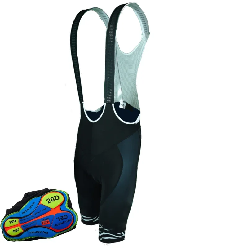 Description Picture 3 of item2025 Colorful Cycling Bib Shorts Pro Team Mtb Bike Pants Tights For Men Summer Breathable Quick Dry 20D Gel Padded Bicycle Short