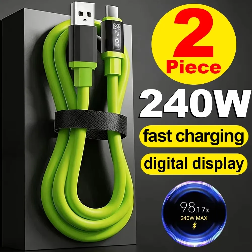 Advanced LED Display 240W USB-C Fast Charging & High-Speed Data Cable