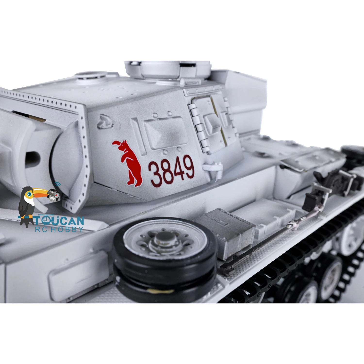 Heng Long HL 1/16 FPV Snow 7.0 Upgraded Panzer III H RTR RC Tank 3849 360° Turret Remote Control Military Car Toys Gifts 4