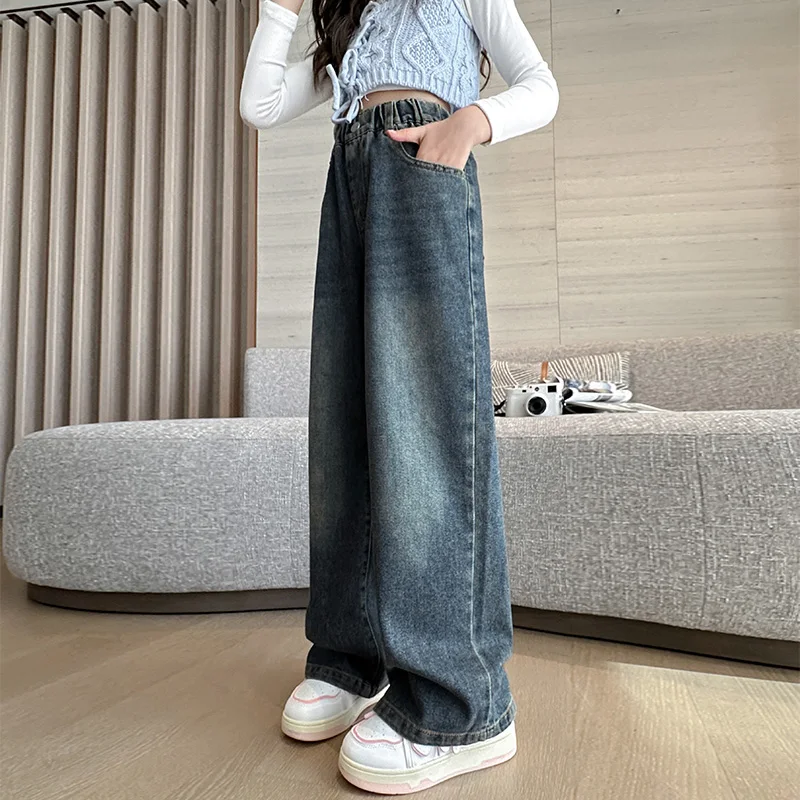 Girls Embroidered Pink Bow Jeans 6