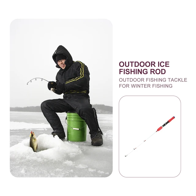 Fishing Poles Kids Ice Rod Adjustable Lure Short Portable Resin