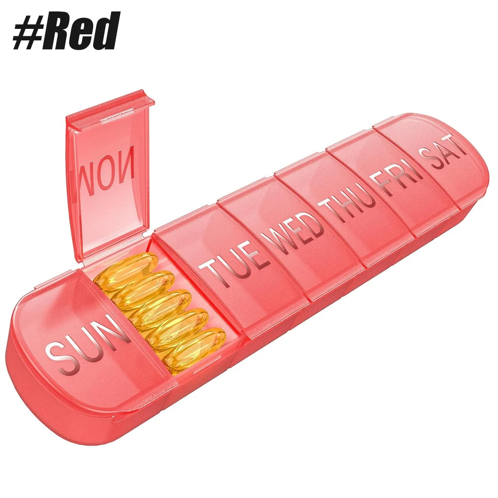 Large 7-Day Pill Organizer for Vitamins and Supplements
