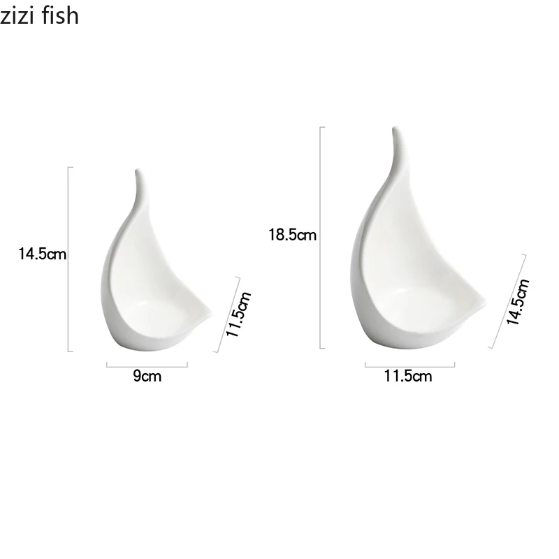 Ceramic Dinner Plate Creative Irregular Dessert Plate Snack Sushi Plates Pasta Plates Restaurant Specialty Tableware