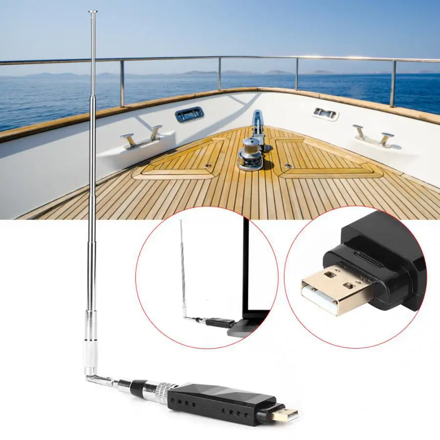 New Marine Boat Dual Channel USB AIS Receiver with USB Output W/ Antenna AR-10 For Laptop