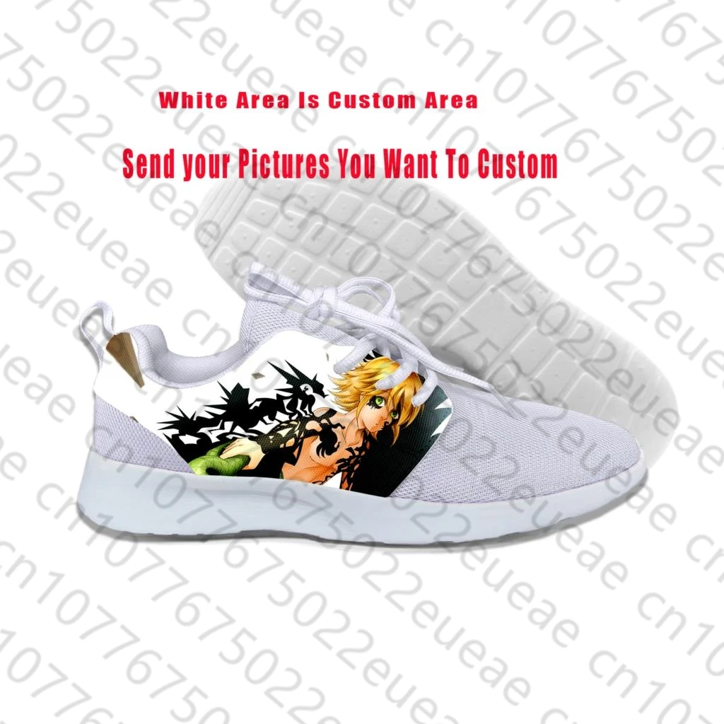 Hot New Anime Japanese Manga Seven Deadly Sins Meliodas The Seven Deadly Sins Man Woman Shoes Fashion Mesh Sports Shoes Sneakers 5
